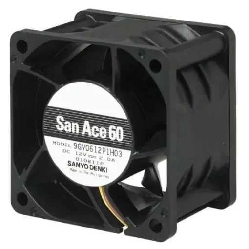 Sanyo Denki 9GV Series Axial Fan, 48 V dc, DC Operation, 129.1m³/h, 24W, 500mA Max, 60 x 60 x 38mm - 9GV0648P1H03 product image