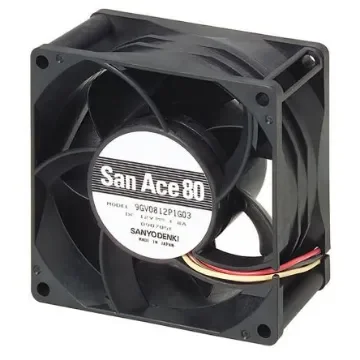 Sanyo Denki 9GV Series Axial Fan, 12 V dc, DC Operation, 234.5m³/h, 45.6W, 3.8A Max, 80 x 80 x 38mm - 9GV0812P1G031 product image