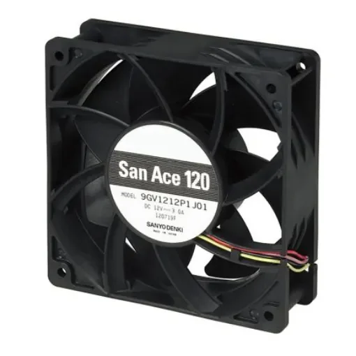 Sanyo Denki 9GV Series Axial Fan, 24 V dc, DC Operation, 380.6m³/h, 36W, 1.5A Max, 120 x 120 x 38mm - 9GV1224P1J01 product image