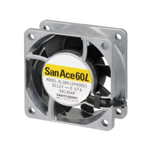 Sanyo Denki 9LG Series Axial Fan, 12 V dc, DC Operation, 65.9m³/h, 4.68W, 390mA Max, 60 x 60 x 25mm - 9LG0612P4J001 product image