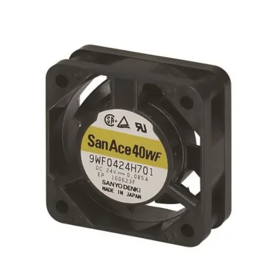 Sanyo Denki 9WF Series Axial Fan, 24 V dc, DC Operation, 9.2cfm, 2.64W, 110mA Max, 40 x 40 x 20mm - 9WF0424H601 product image