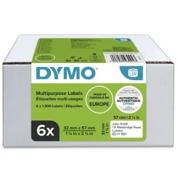 Dymo White Label Roll, 57mm Width, 32mm Height - 2093094 product image