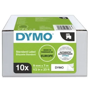 Dymo Black on White Label Printer Tape, 7.62mm Label Length, 9mm Label Width - 2093096 product image