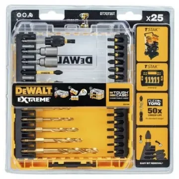 DeWALT Driver Bits Set 25 Pieces, Phillips, Pozidriv, Torx - DT70735T-QZ product image