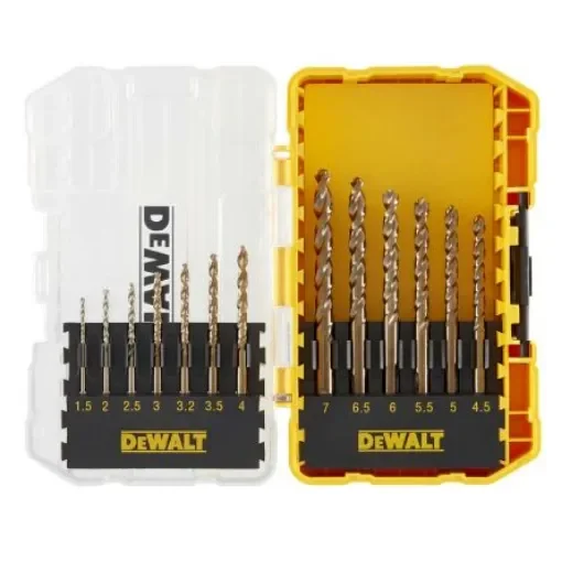 DeWALT 13-Piece Twist Drill Bit Set for Metal, 7mm Max, 1.5mm Min, HSS-G Bits - DT70710-QZ product image