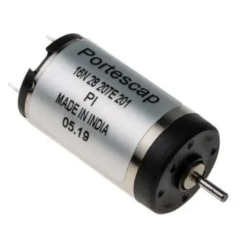 Portescap Brushed DC Motor, 2.3 W, 12 V dc, 2.4 mNm, 10800 rpm, 1.5mm Shaft Diameter - 16N28-207E.201 product image