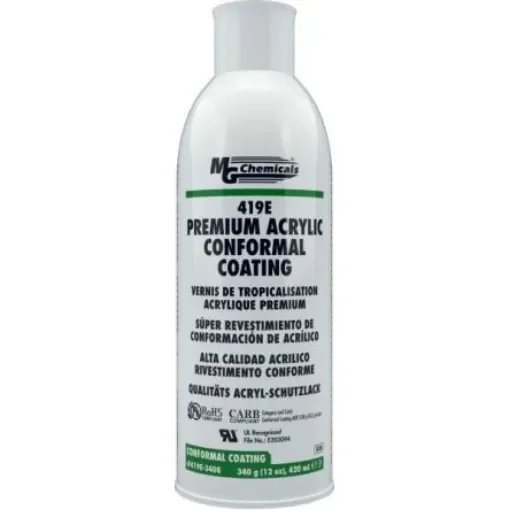 MG Chemical Clear Acrylic Conformal Coating, 420 ml Aerosol, -65°C min, +130°C max - 419E-340G product image
