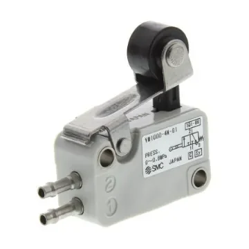 SMC Roller Lever 3/2 Pneumatic Manual Control Valve VM1000 Series, 2.5mm, III B - VM1000-4N-01 product image