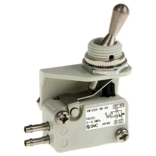 SMC Toggle Lever 3/2 Pneumatic Manual Control Valve VM1000 Series, 2.5mm, III B - VM1000-4N-08 product image