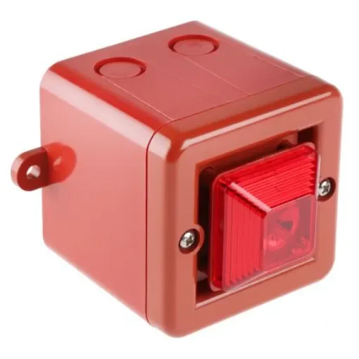 e2s SON4 Series Red Sounder Beacon, 24 V dc, IP66, Wall Mount, 104dB at 1 Metre - SON4DC24R/R product image