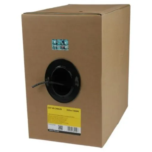 StarTech.com, 305m Cat5e, Black, U/UTP Unshielded, Unterminated PVC Sheath - WIR5ECMRBK product image