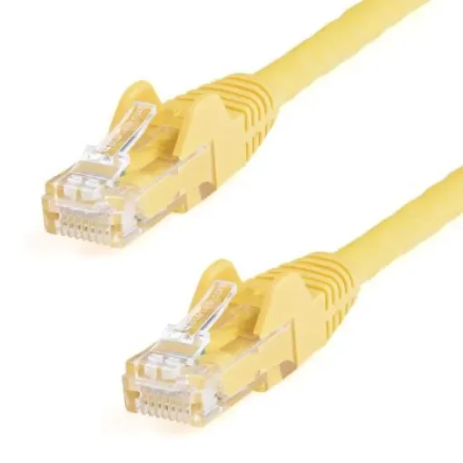 StarTech.com, 15m Cat6, Yellow RJ45 to Male RJ45 Male, U/UTP Unshielded, Terminated PVC Sheath - N6PATC15MYL product image