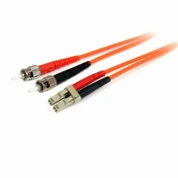 StarTech.com LC to ST Duplex Multi Mode OM1 Fibre Optic Cable, 62.5/125µm, Orange, 3m - FIBLCST3 product image