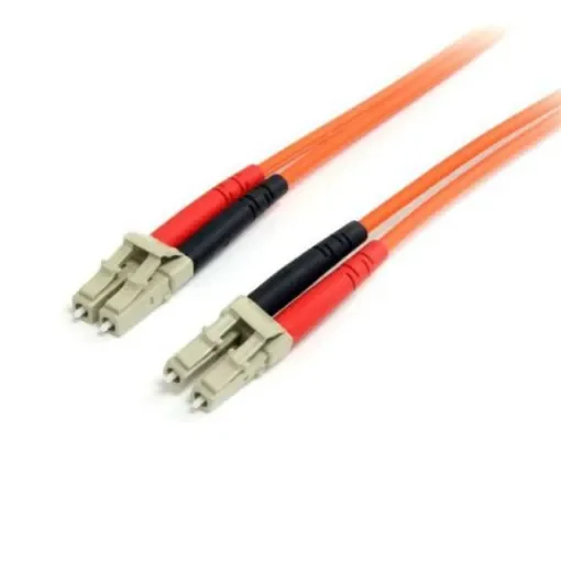 StarTech.com LC to LC Duplex Multi Mode OM1 Fibre Optic Cable, 62.5/125µm, Orange, 3m - FIBLCLC3 product image