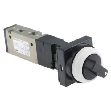 SMC Twist Selector 5/2 Pneumatic Manual Control Valve VZM500 Series, Rc 1/8, 1/8in, III B - VZM550-01-34B product image