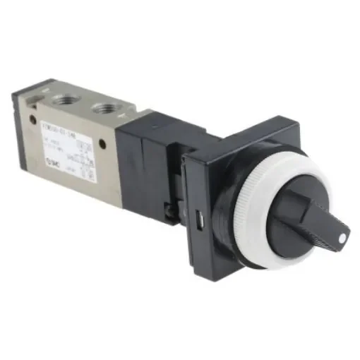 SMC Twist Selector 5/2 Pneumatic Manual Control Valve VZM500 Series, Rc 1/8, 1/8in, III B - VZM550-01-34B product image