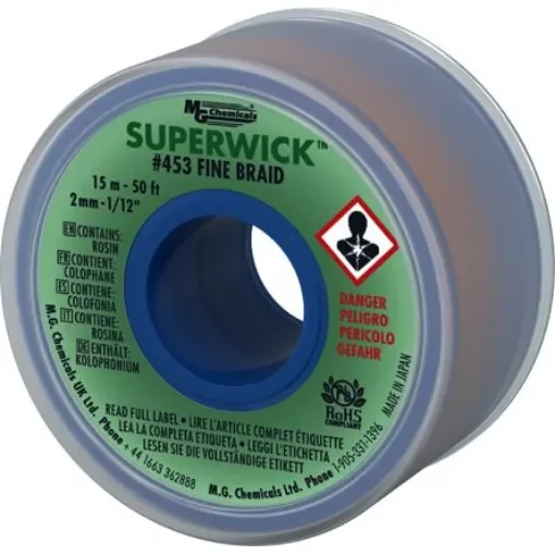 Super Wick SUPERWICK 453 15m Desoldering Braid, Width 2mm product image