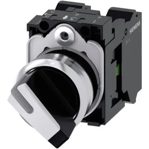 Siemens Selector Switch -, Illuminated 2 Positions - 3SU1150-2BF60-3MA0 product image