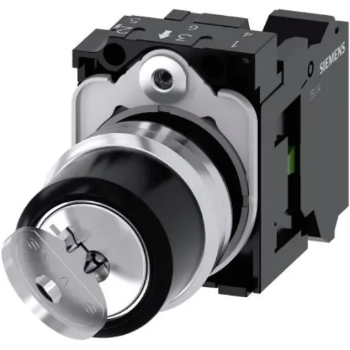 Siemens IP66, IP67, IP69 Key Switch, SPST 2-Way - 3SU1150-4BF11-3BA0 product image