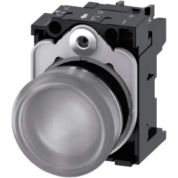Siemens, SIRIUS ACT 3SU11, Panel Mount White LED Indicator, 22mm Cutout, Round, 230V ac - 3SU1156-6AA70-1AA0 product image