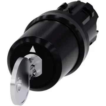 Siemens SIRIUS ACT 3SU10 3-position Key Switch Head, Latching, 22mm Cutout - 3SU1000-5BN51-0AA0 product image