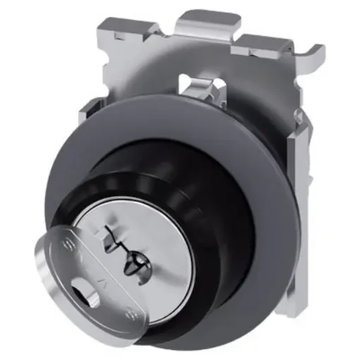 Siemens SIRIUS ACT 3SU10 2-position Key Switch Head, Latching, 30mm Cutout - 3SU1060-4LF01-0AA0 product image