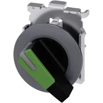 Siemens SIRIUS ACT 3SU10 Series 2 Position Selector Switch Head, 30mm Cutout - 3SU1062-2EC40-0AA0 product image