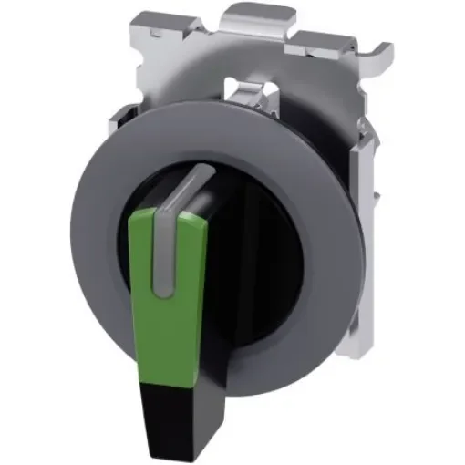 Siemens SIRIUS ACT 3SU10 Series 3 Position Selector Switch Head, 30mm Cutout - 3SU1062-2EL40-0AA0 product image