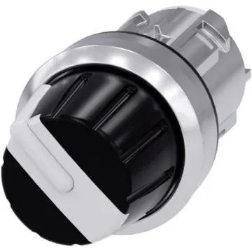 Siemens SIRIUS ACT 3SU10 Series 4 Position Selector Switch Head, 22mm Cutout, White Handle - 3SU1050-2AS60-0AA0 product image