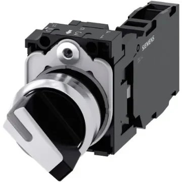 Siemens Selector Switch -, Illuminated 2 Positions - 3SU1150-2BF60-1FA0 product image