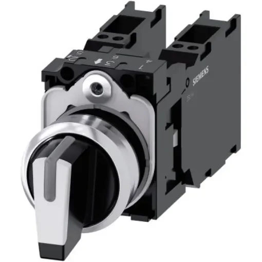 Siemens Selector Switch -, Illuminated 3 Positions - 3SU1150-2BL60-3LA0 product image