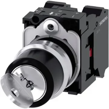 Siemens IP66, IP67, IP69 Key Switch, 2NC 2-Way - 3SU1150-4BF01-3PA0 product image