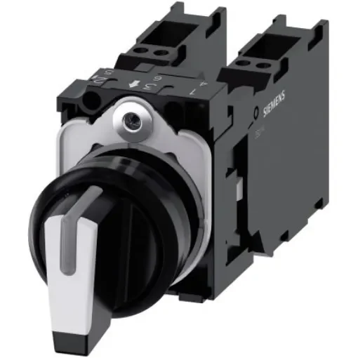 Siemens Selector Switch -, Illuminated 3 Positions - 3SU1100-2BL60-3LA0 product image