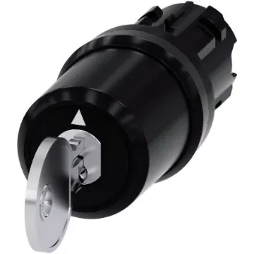 Siemens SIRIUS ACT 3SU10 3-position Key Switch Head, Latching, 22mm Cutout - 3SU1000-5PL01-0AA0 product image