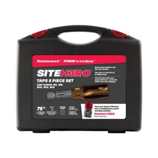 Rotabroach 5-Piece Tap Set, M16mm Max, M6mm Min, M2 HSS Bits - SHRTP1 product image