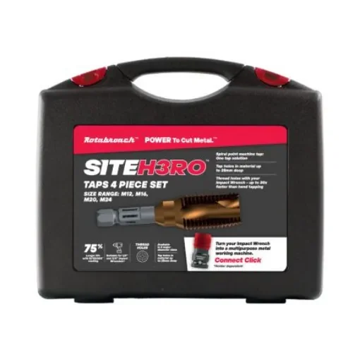 Rotabroach 4-Piece Tap Set, M24mm Max, M12mm Min, M2 HSS Bits - SHRTP2 product image