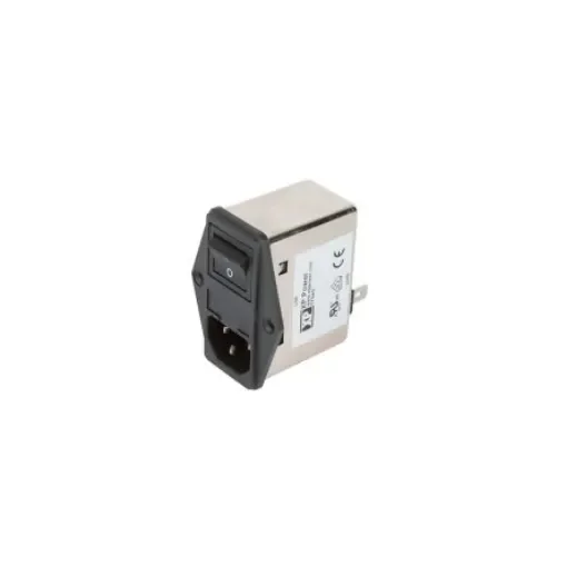 XP Power 2A, 264 V ac Male Screw IEC Inlet Filter 2 Pole FFSAS02BFR, Faston 1 Fuse product image