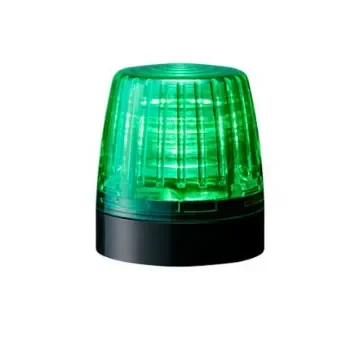 Patlite NE-A Series Green Steady Beacon, 24 V dc, Surface Mount, LED Bulb, IP65 - NE-24A-G product image