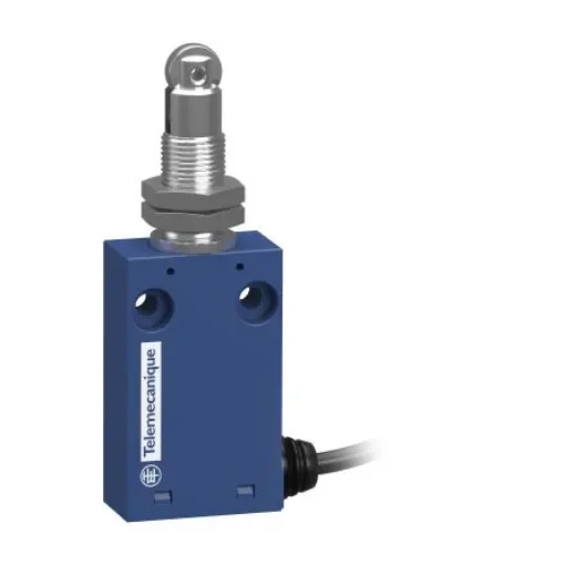 Telemecanique Sensors XCMH Series Roller Plunger Limit Switch, 1NO/1NC, IP66, IP67, 2P, Plastic Housing - XCMH21F2L1 product image
