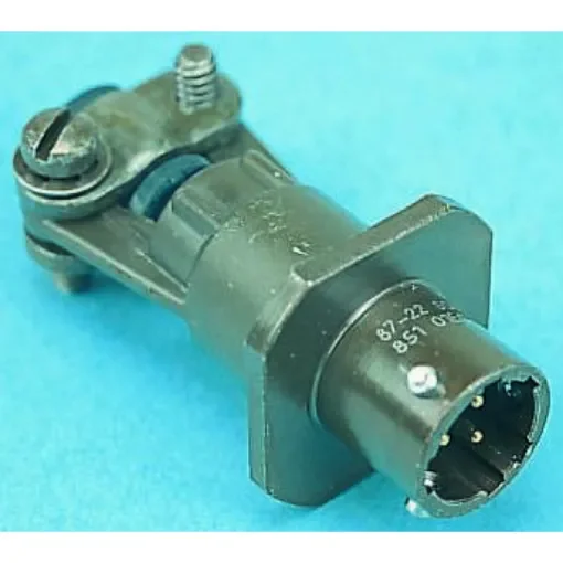 Souriau Sunbank by Eaton, 851, Copper Alloy 6 Way Cable Mount MIL Spec Circular Connector Receptacle, Pin - 85101EC106P50 product image