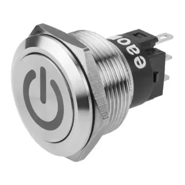 EAO 82 Series Push Button Switch, Latching, Panel Mount, 22.3mm Cutout, SPDT, 240V, IP65, IP67 - 82-6151.2000.B002 product image