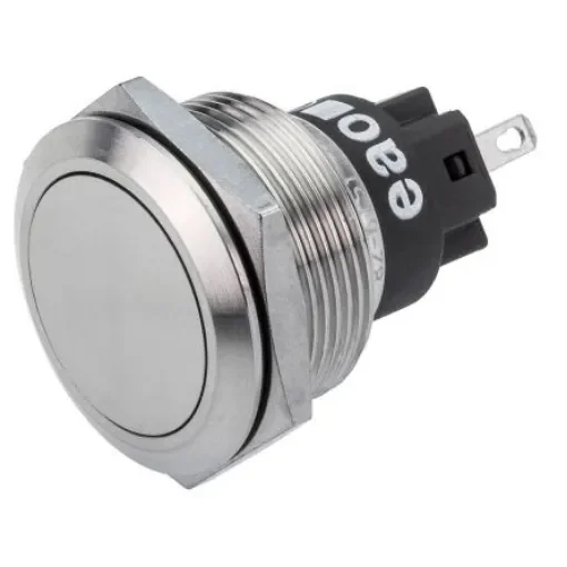 EAO 82 Series Push Button Switch, Momentary, Panel Mount, 22.3mm Cutout, SPDT, 240V, IP65, IP67 - 82-6651.1000 product image