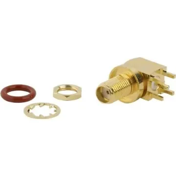 Amphenol RF, Jack Through Hole SMA Connector, 50O, Solder Termination, Right Angle Body - 132203-18 product image
