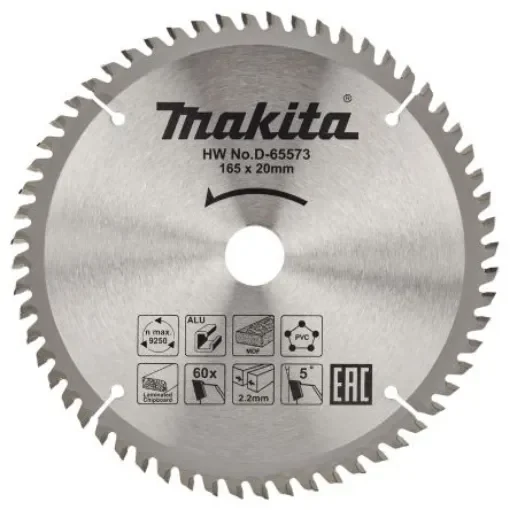 Makita Circular Saw Blade, Pack of 1 - D-65573 product image