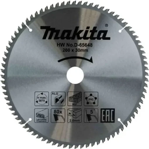 Makita Circular Saw Blade, Pack of 1 - D-65648 product image