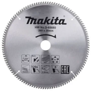 Makita Circular Saw Blade, Pack of 1 - D-65660 product image