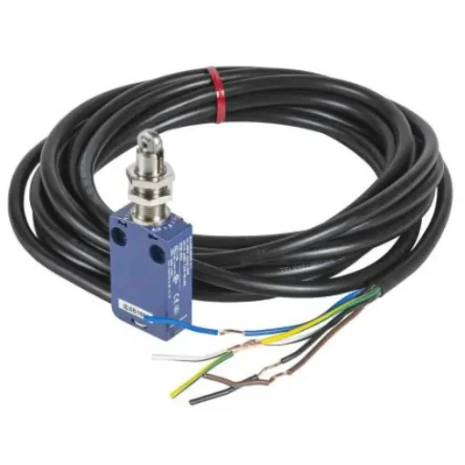 Telemecanique Sensors XCMD Series Roller Plunger Limit Switch, 1NC/1NO, IP66, IP67, IP68, DPST, Zamak Zinc Alloy - XCMD21F2L2 product image