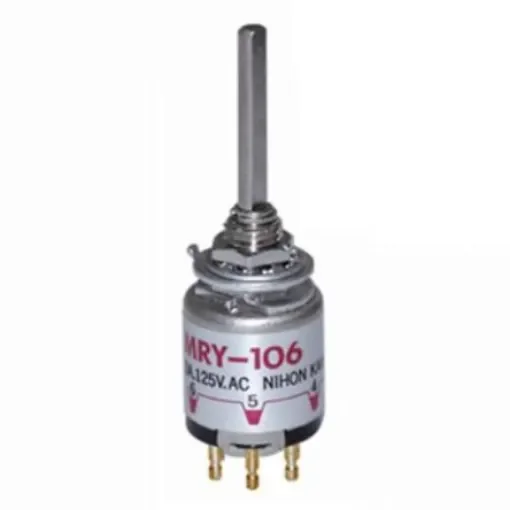 NKK Switches MR, 2-6 Position Rotary Switch, 0.4 A, Solder - MRY106G product image
