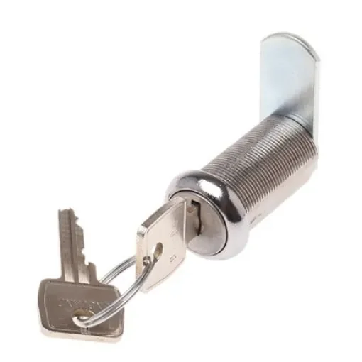 Euro-Locks a Lowe & Fletcher group Company Stainless Steel Camlock, 32mm Panel-to-Tongue, 19.1 x 16.6mm Cutout, Key - 1342032 product image