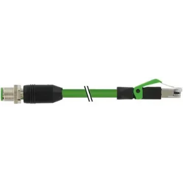 Murrelektronik LimitedD-Coded to RJ45, 5m Cat5, Green M12 to Male RJ45 Male Shielded, Terminated PUR Sheath - 7000-44711-7960500 product image